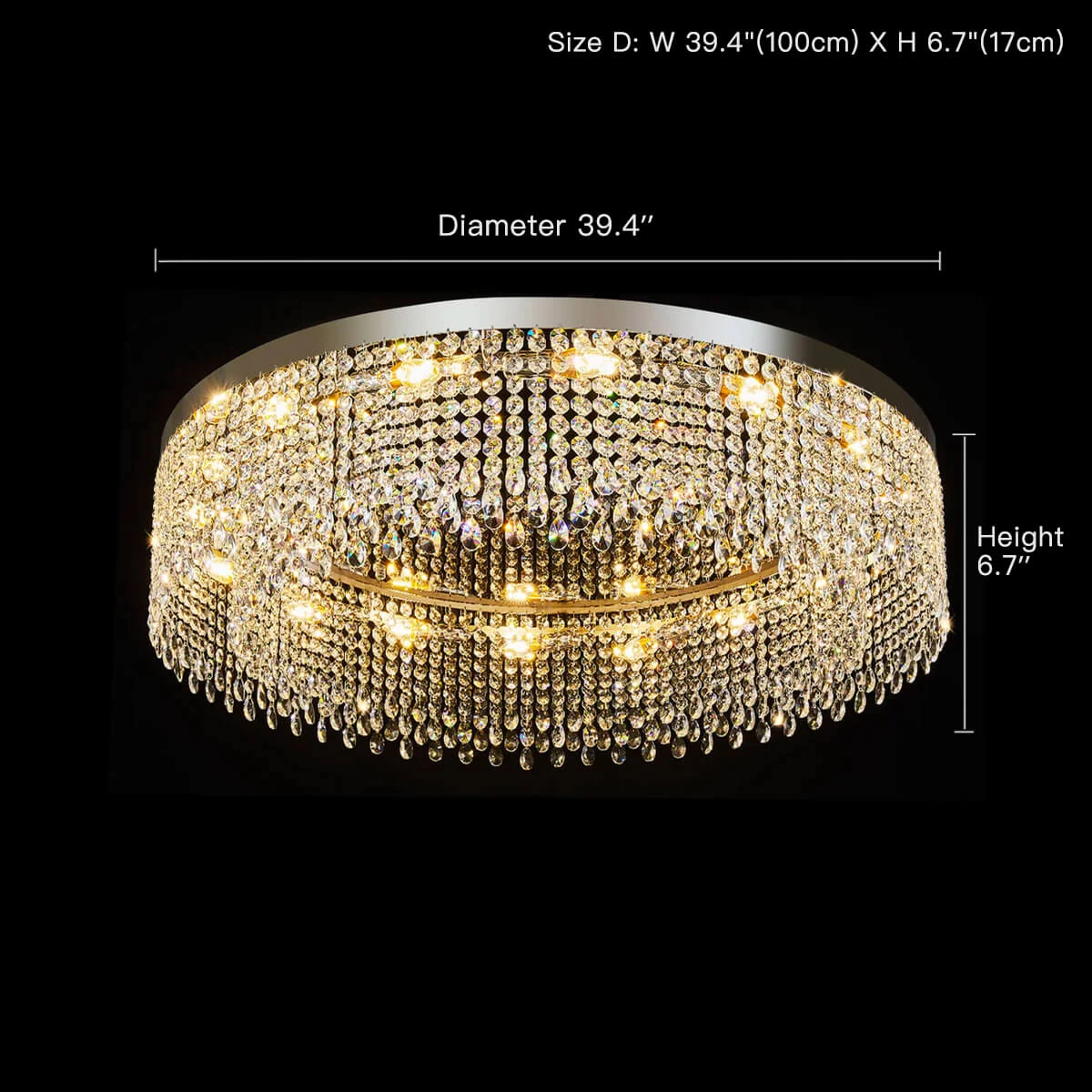 ModernCrystal Flush Mount Ceiling Light - Image 5