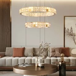 Modern Luxury Crystal And Marble Chandelier
