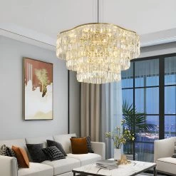 Modern Luxury Gold CrystalChandelier