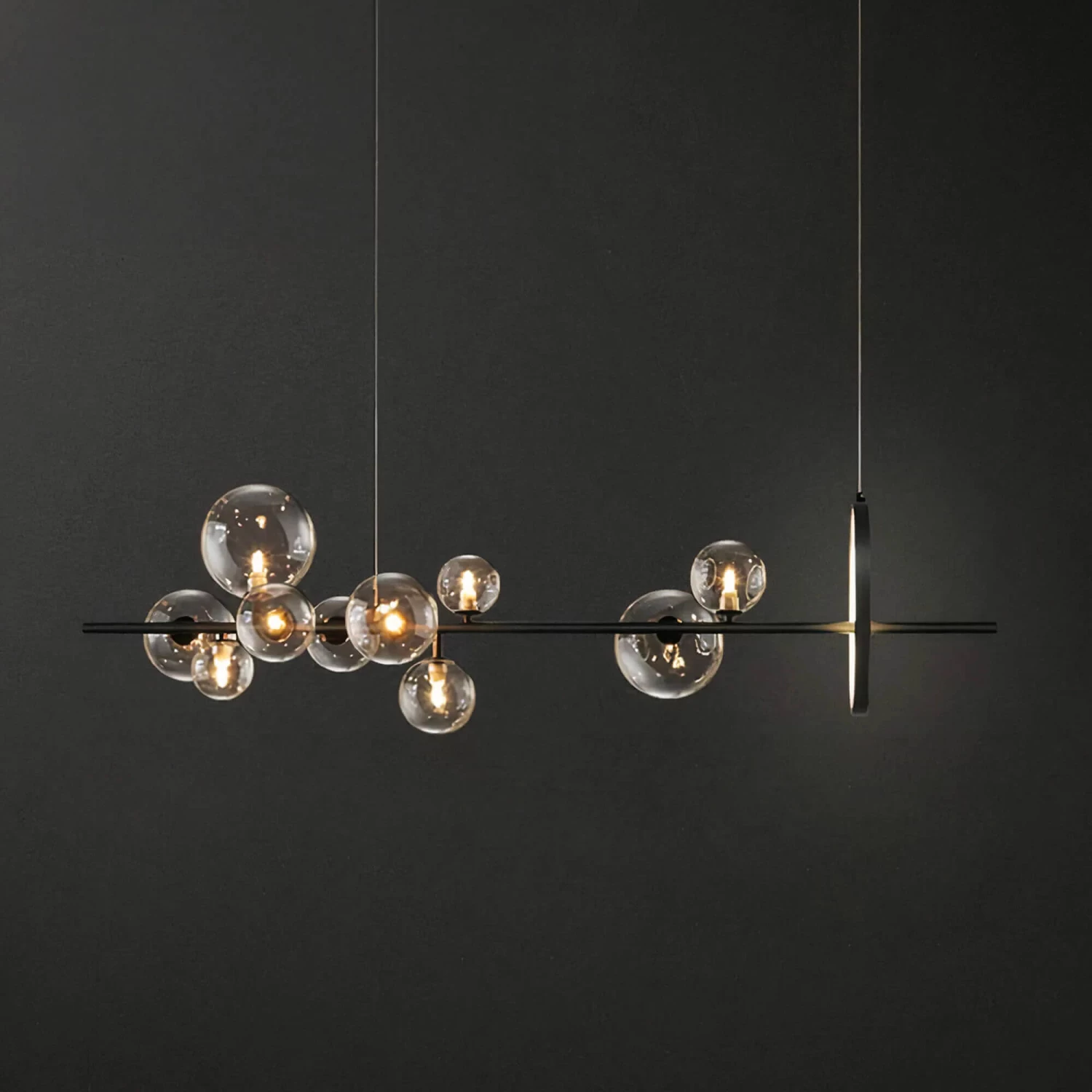 Modern Nordic Dining Room Chandelier: Trendy Glass Bubble Lighting - Image 10