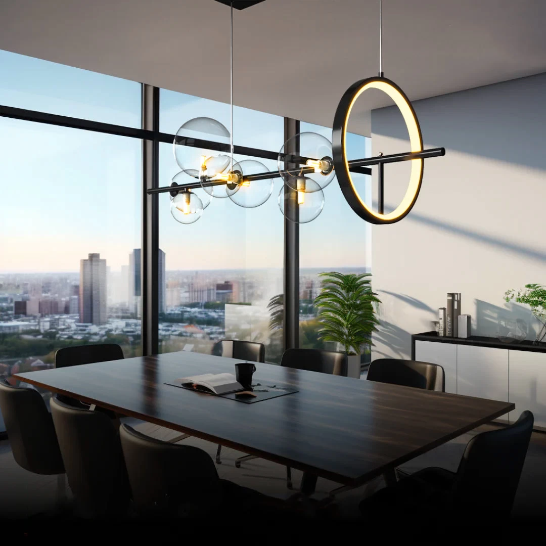 Modern Nordic Dining Room Chandelier: Trendy Glass Bubble Lighting - Image 3