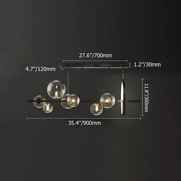 Modern Nordic Dining Room Chandelier: Trendy Glass Bubble Lighting - Image 8