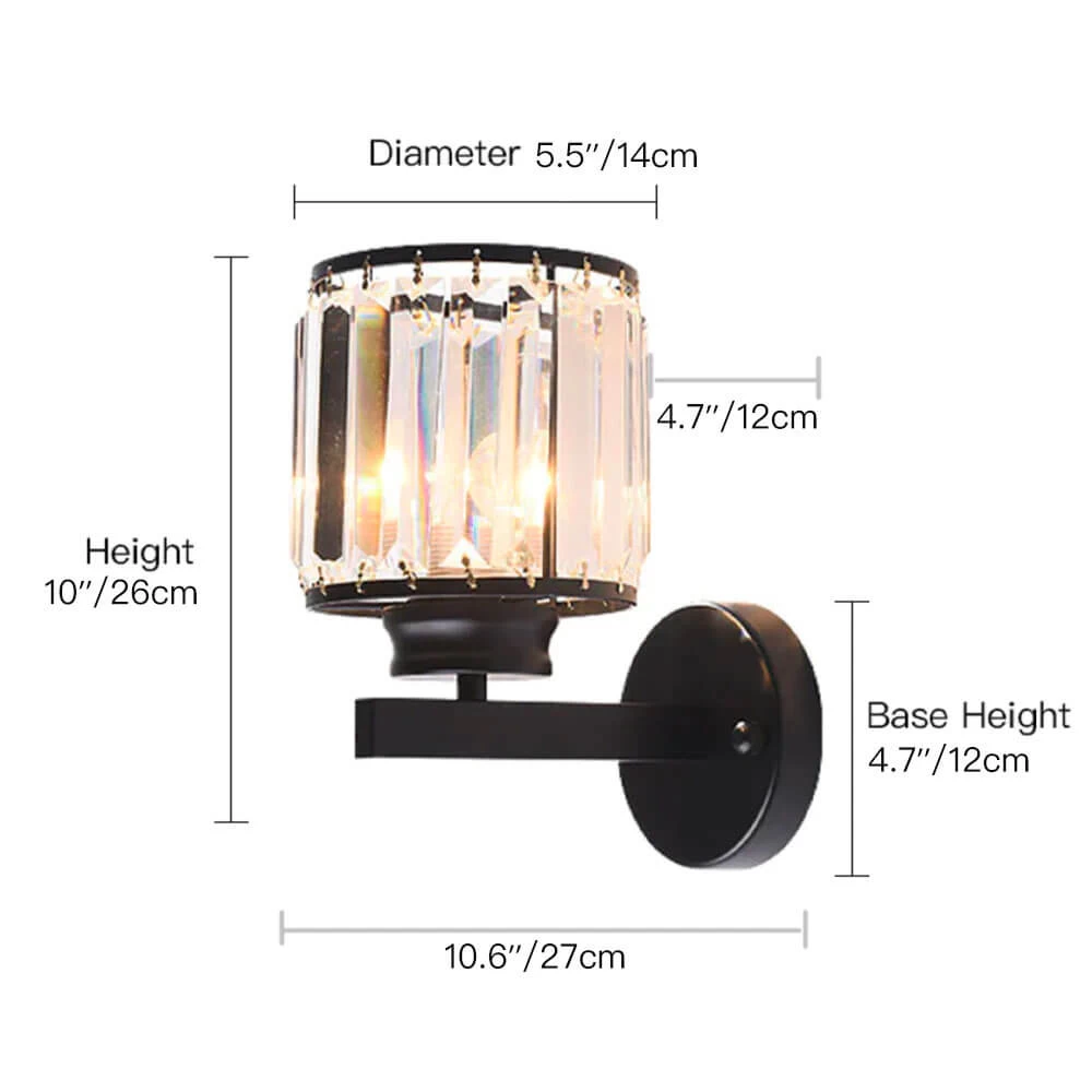 Modern Rustic Crystal Wall Sconce - Image 6