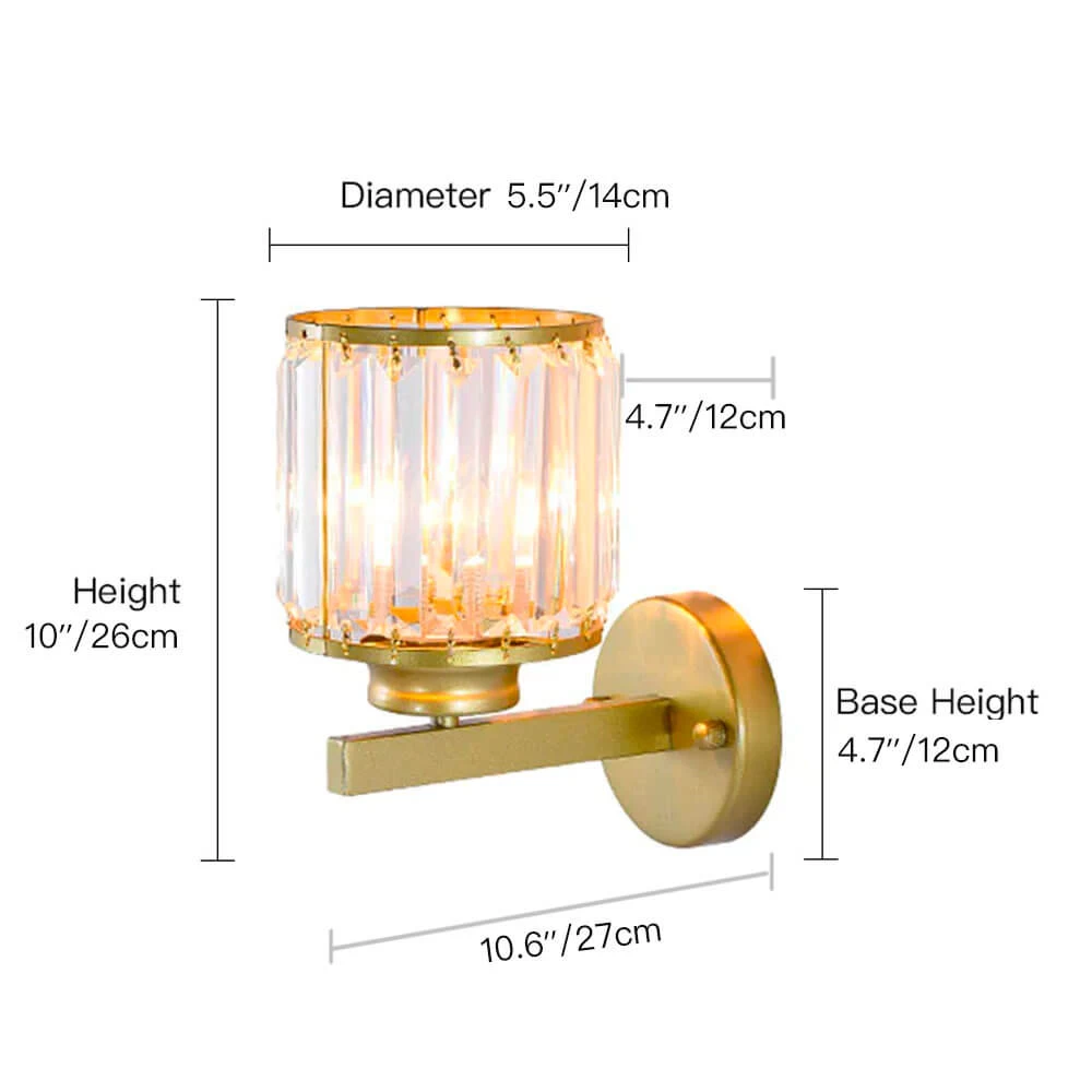 Modern Rustic Crystal Wall Sconce - Image 7