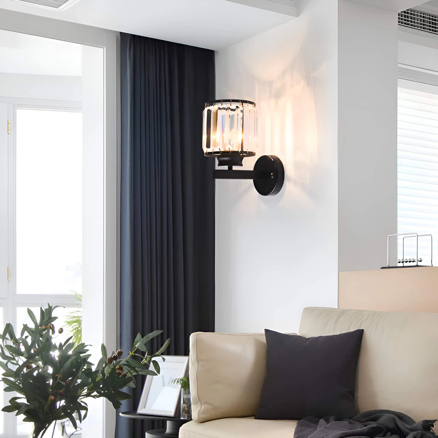 Modern Rustic Crystal Wall Sconce - Image 2