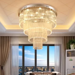 Multi Layers Round Raindrop Chandelier - Ceiling Light