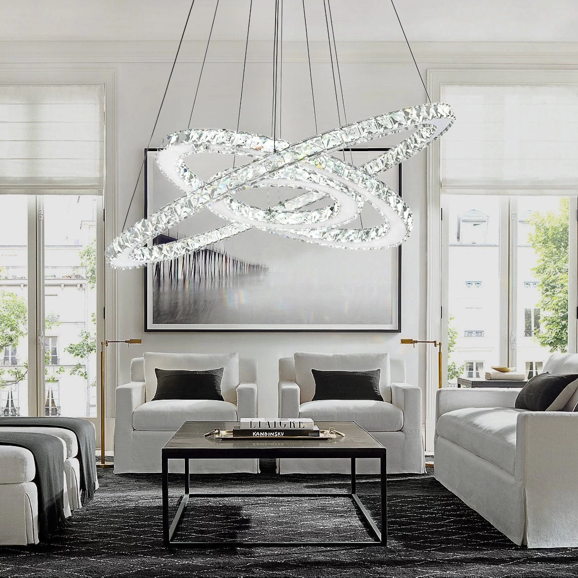 Crystal Ring Chandelier - Multi-Ring Choices - Image 2