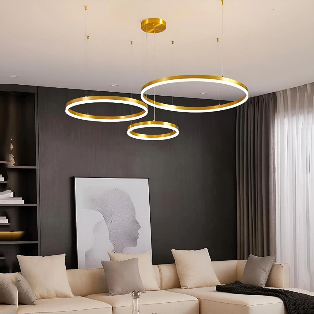Nordic Elegance Modern Tiered Rings Pendant Light For Stylish Living Spaces