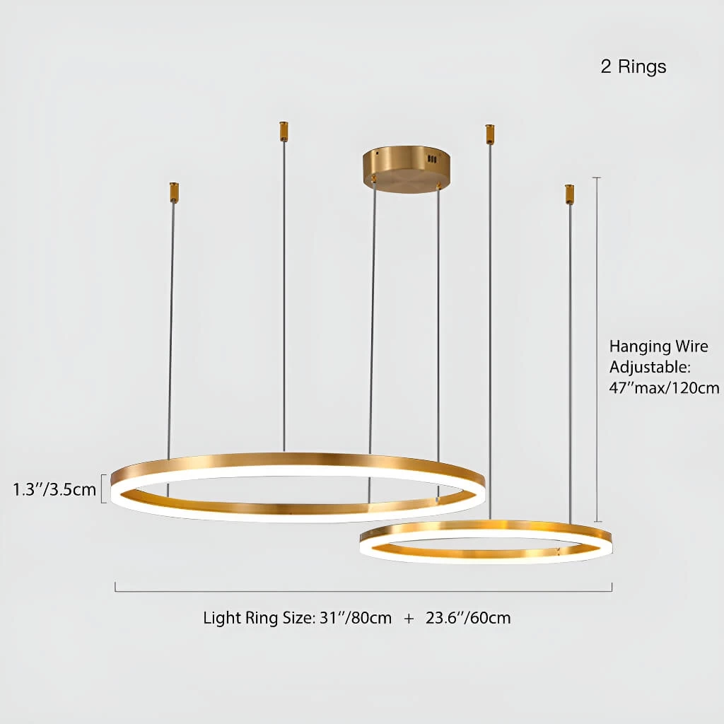 Nordic Elegance Modern Tiered Rings Pendant Light For Stylish Living Spaces - Image 6