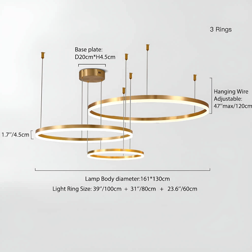 Nordic Elegance Modern Tiered Rings Pendant Light For Stylish Living Spaces - Image 7