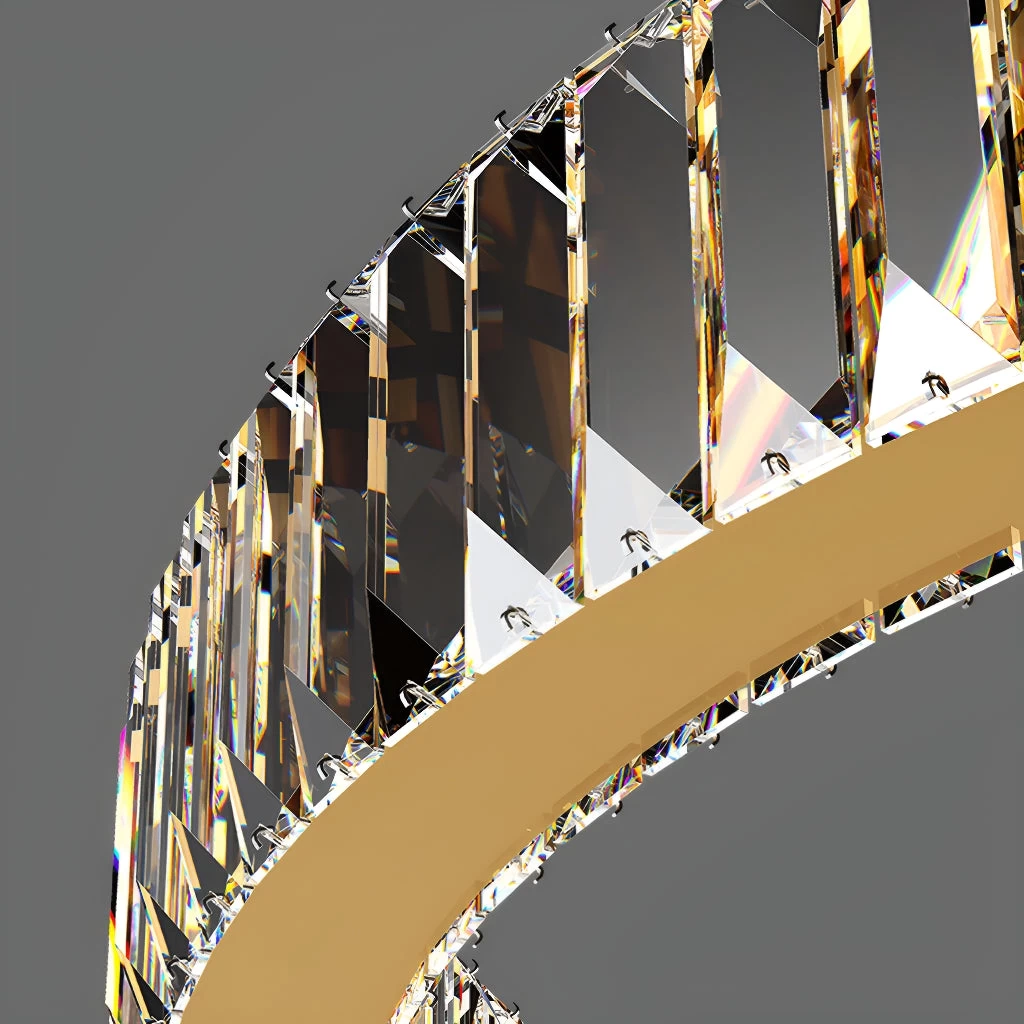 Oversized 8-Tiered Rings Crystal Chandelier - Image 7