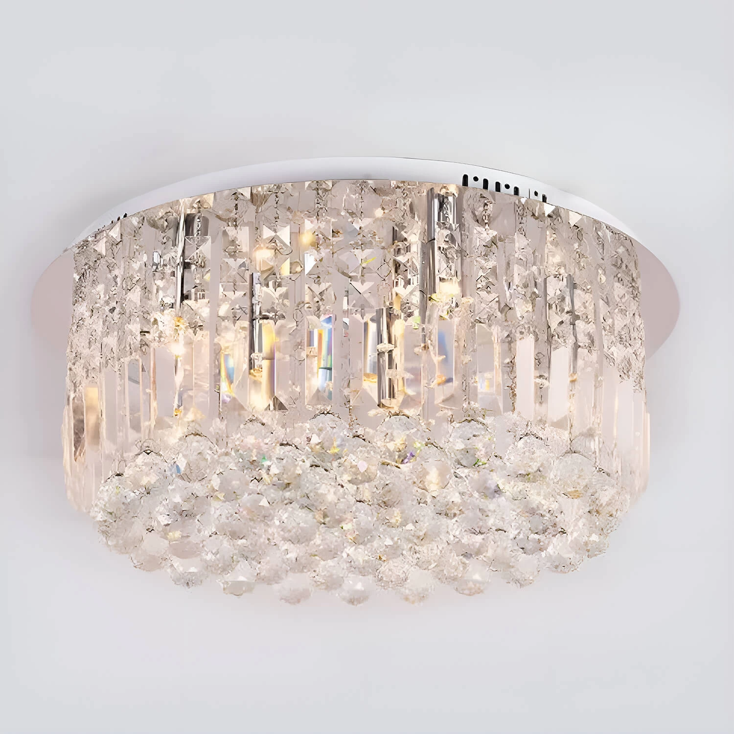 Round Shaped Raindrop Crystal Chandelier Ceiling Lights - Image 4