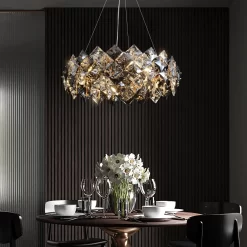 Modern Tiered Crystal Chandelier