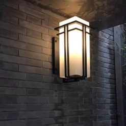 Wall Sconce With White Glass Shade
